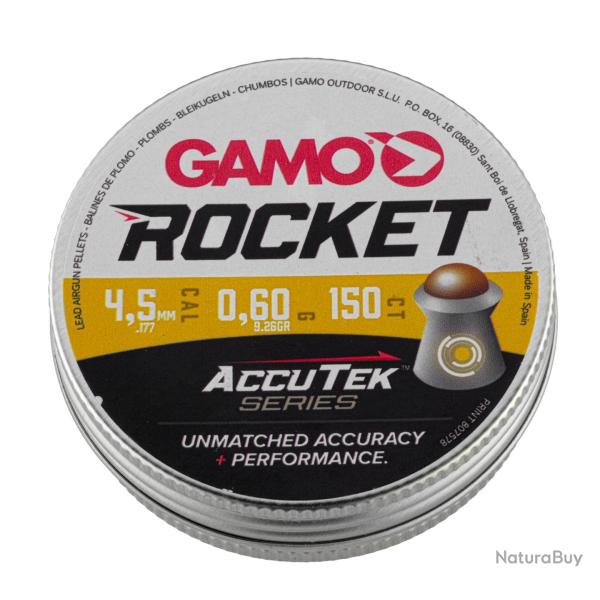 Plombs Gamo Rocket Accutek 4.5 mm Plombs Gamo Rocket Accutek Chasse 150 X 48 4.5 (48 Bo� - Ref G3321