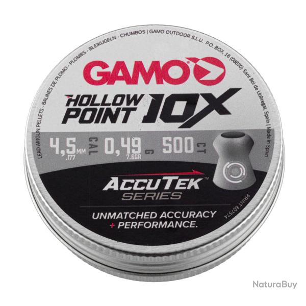 Plombs Gamo Hollow Point Accutek 4.5mm Plombs Gamo Hollow Point Accutek 4.5 (100 Bo�tes - Ref G3325