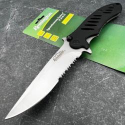 Couteau Remington Sportsman FAST Manche Black Lame Acier 440 Serrat Linerlock Clip 220