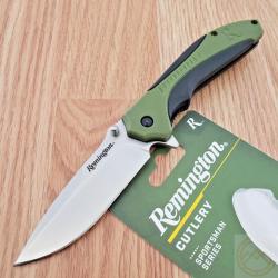 Couteau de Chasse Remington Sportsman Linerlock Manche Black/Green Polymer Lame Acier 8Cr13MoV 672