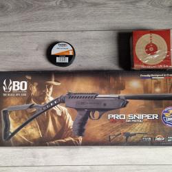 Pistolet / Carabine BO Manufacture Langley Pro Sniper + lunette + accessoires