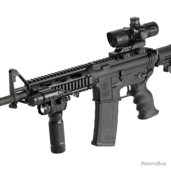 Leapers UTG - Garde-main UTG PRO AR15 Carbine-length Drop-in Quad Rail Handguard, Extended Top Rail