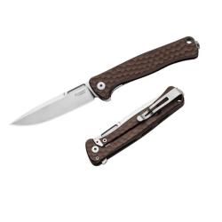 Couteau pliant Lionsteel "EMMET" Aluminium marron