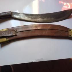 Machette bolo soldat US Collins mod&egrave;le 1005 (Guerre 14/18 France ), manche en bois NOBLE