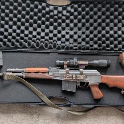 Zastava M76 r&eacute;p&eacute;tition manuel cat C + lunette Zrack + sangle et &eacute;tui de lunette d'origine