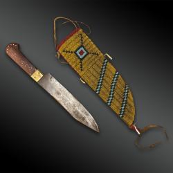COUTEAU - Indiens Blackfoot (Pieds-Noirs), Grandes Plaines, Am&eacute;rique du Nord - Vers 1880