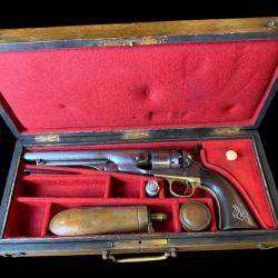 COFFRET REVOLVER COLT &Agrave; PERCUSSION 1860 ARMY cal.44 D EPOQUE