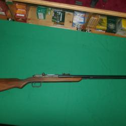 Rare carabine DAMON NATIONAL REPEATING magasin tubulaire en 22LR crosse refaite artisanalement