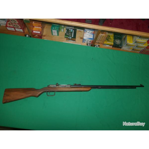 Rare carabine DAMON NATIONAL REPEATING magasin tubulaire en 22LR crosse refaite artisanalement
