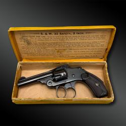 COFFRET REVOLVER Smith & Wesson Safety Hammerless - Etats-Unis - Vers 1890