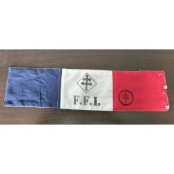 Brassard FFI  r&eacute;sistance maquis France WW2  copie ref R3