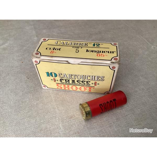 Bo�te de 10 cartouches anciennes REY cal 12 pb  n�5 carton collection rare 65mm