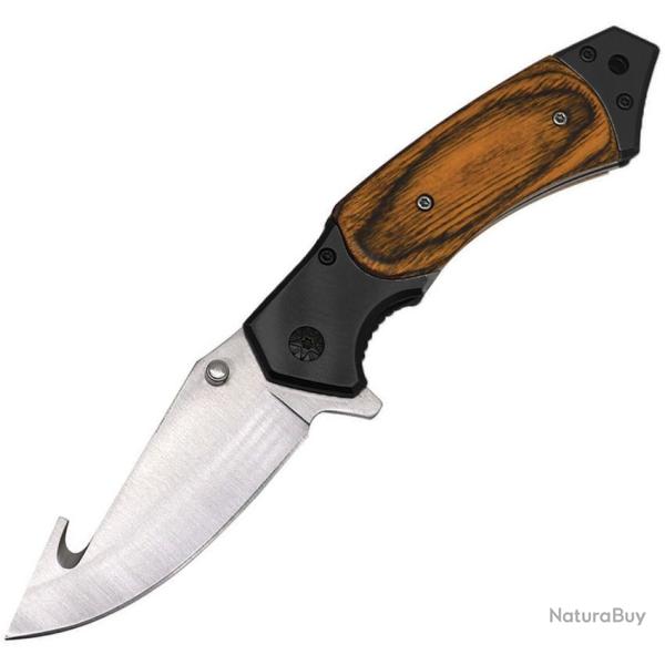 Couteau pliant de chasse � d�pecer ElitEdge  manche bois