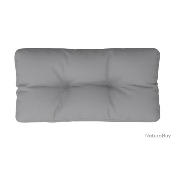 Coussin palette tissu polyester gris 70x40x12 cm imperm�able moelleux