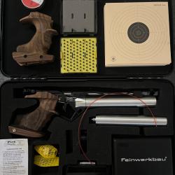 Vends lot pistolet Feinwerkbau P8X, poign&eacute;e Fein L droitier, poign&eacute;e Rink XLRB7, pompe Hill mark 5