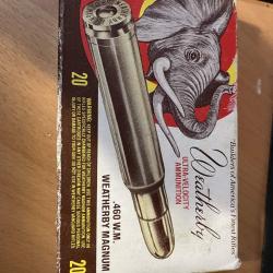 Boite de 20 cartouches 460 Weatherby Magnum marque Weatherby