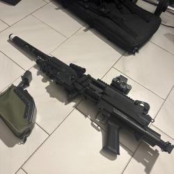 FN HERSTAL M249 PARA FLEX Fusil Mitrailleur Airsoft AEG - Noir