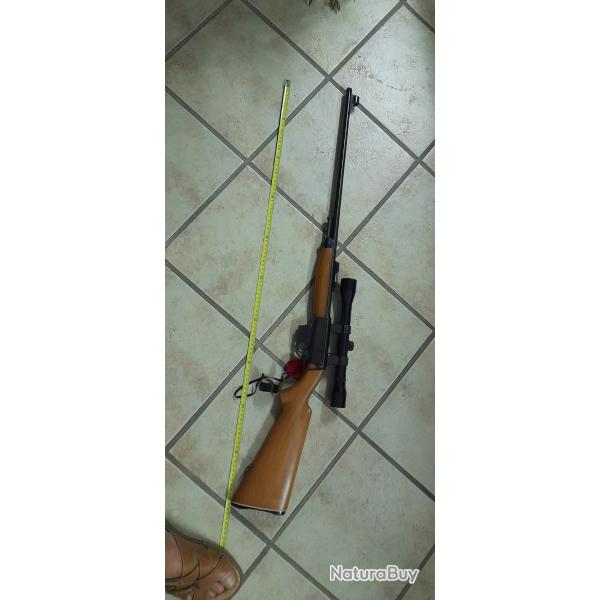 Carabine unique 22lrx51bis+ lunette unique+ 2 ch 5 et 10 coups+silencieux tout en exellent �tat .