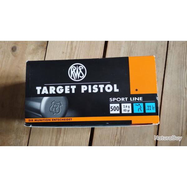 .22 lr munitions RWS sport line target pistol bte 500