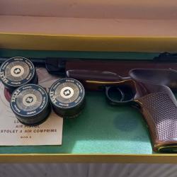 Rare Pack Vintage Pistolet Air Comprim&eacute; DIANA Mod. 5 / LU - Bo&icirc;te + Notice + Plombs D'origine
