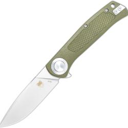 Couteau Cobratec EDC Scout Lame Acier VG-10 Manche Grivory Vert Button Lock CBTSCTGRVOD