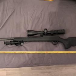 CZ 457 Varmint Synthetic + Lunette Vortex Diamondback 24x50 + R&eacute;ducteur de son + Bipied Caldwell