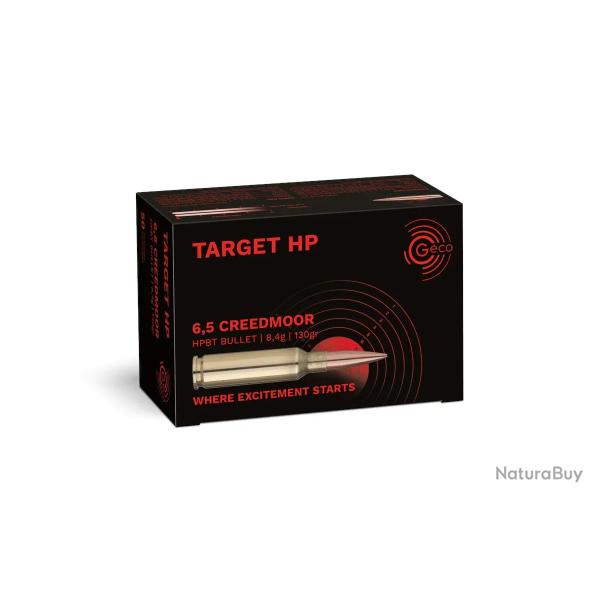Balles Geco 6,5 CRM Target HP 130gr