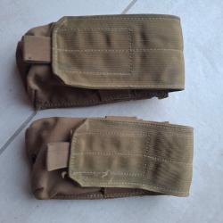 Lot de 2 poches porte-chargeur M4 Eagle Industries MOLLE Coyote Brown (Original USMC)