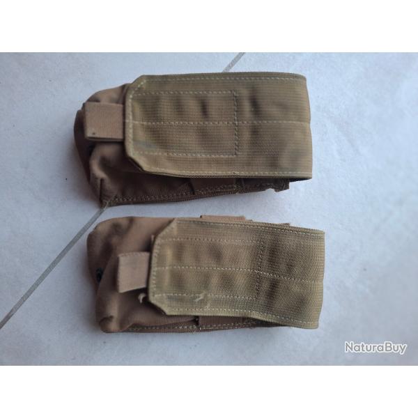 Lot de 2 poches porte-chargeur M4 Eagle Industries MOLLE Coyote Brown (Original USMC)