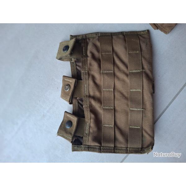 Poche triple porte-chargeur M4 Eagle Industries MOLLE Coyote Brown (Original USMC)