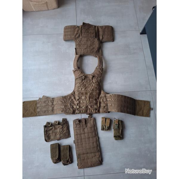Lot USMC Eagle Industries+ Plaques SAPI + Poches (Gilet CIRAS, Hydratation, Porte-chargeurs)