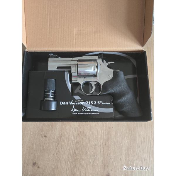 Dan Wesson 715 Revolver CO? 2,5" Nickel ? �tat neuf ? Jamais servi  revolver CO? D