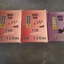 3 bo&icirc;tes de cartouches calibre 12