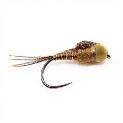 Mouche DEVAUX Nymphe bille tungst&egrave;ne JBNT 58-CH (par 3) H20