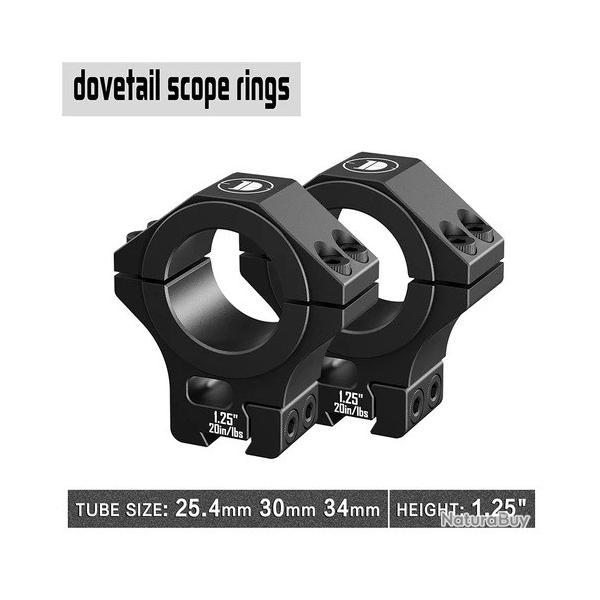 Discoveryopt colliers dovrail 11mm 1.25 pouce m�dium multi 25.4/30/34mmm