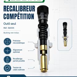 7-08 R - Recalibreur de collet Comp&eacute;tition Redding - outil seul &agrave; bushing microm&eacute;trique