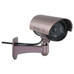 2 Cam&eacute;ras de surveillance factice voyant LED boitier ABS 8x17cm