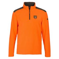 POLO POLAIRE COL ZIPPE PERCUSSION HUSKY ORANGE  - TAILLE M