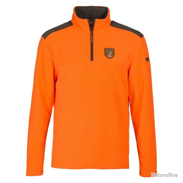 POLO POLAIRE COL ZIPPE PERCUSSION HUSKY ORANGE  - TAILLE M