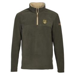 POLO POLAIRE COL ZIPPE PERCUSSION HUSKY KAKI  - TAILLE XL