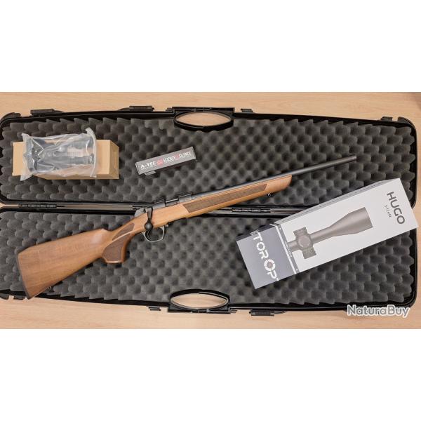 Pack CVA Rimfire CLASSIC 22LR + lunette Vector Optics Hugo 3-12x44 + Rds A-TEC + mallette