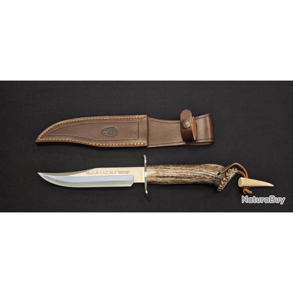 Muela Cazorla CAZ-16 - Couteau de chasse Bowie manche en bois de cerf - MoVa 1.4116