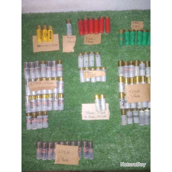 lot de cartouches calibre 12