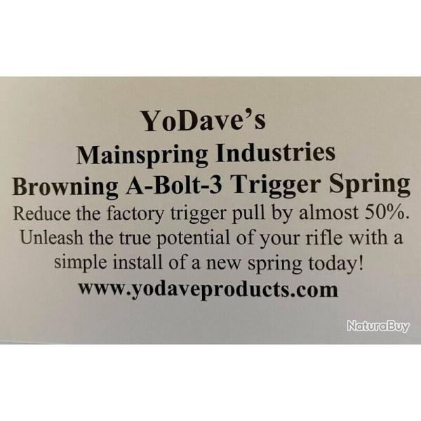 Ressort de d�tente Yodave - Browning A-Bolt 3