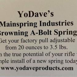 Ressort de d&eacute;tente Yodave - Browning A-Bolt 1 et A-Bolt 2