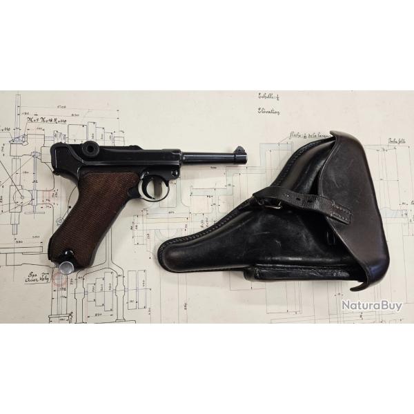 pistolet P 08 Mauser S/42 de 1937 proche du neuf