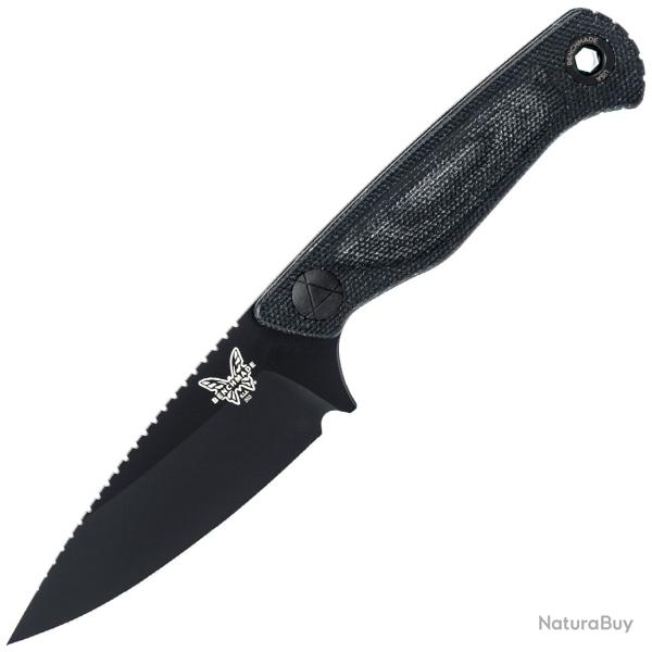 Couteau fixe - Benchmade Dacian Black Etui cuir 203-04
