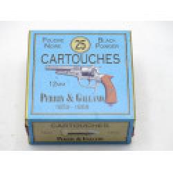Boite de 25 cartouches revolver 12 mm Perrin Galand  poudre noire