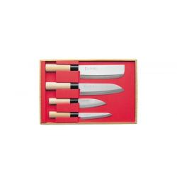 Coffret couteaux Seki Ryu Nakiri - Santoku - Small Deba - Petty