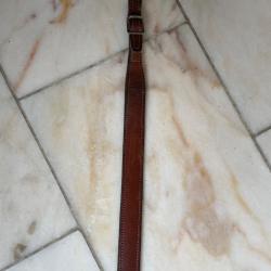 Sangle de chasse cuir marron  rembourr&eacute;e souple